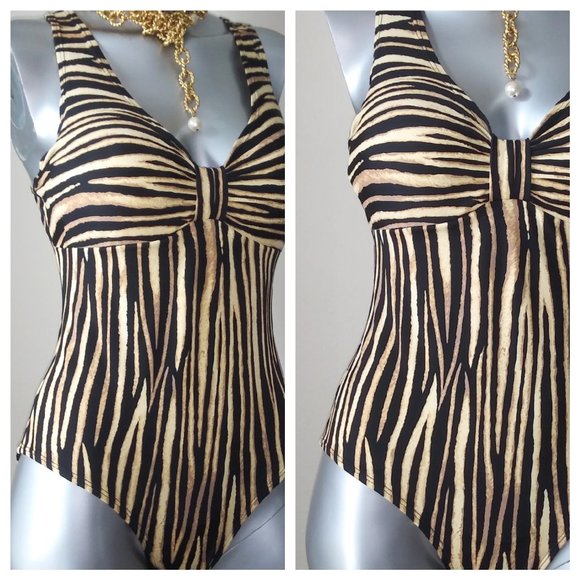 Sun Streak One Piece Leopard Print Bathing Suit - Picture 6 of 10